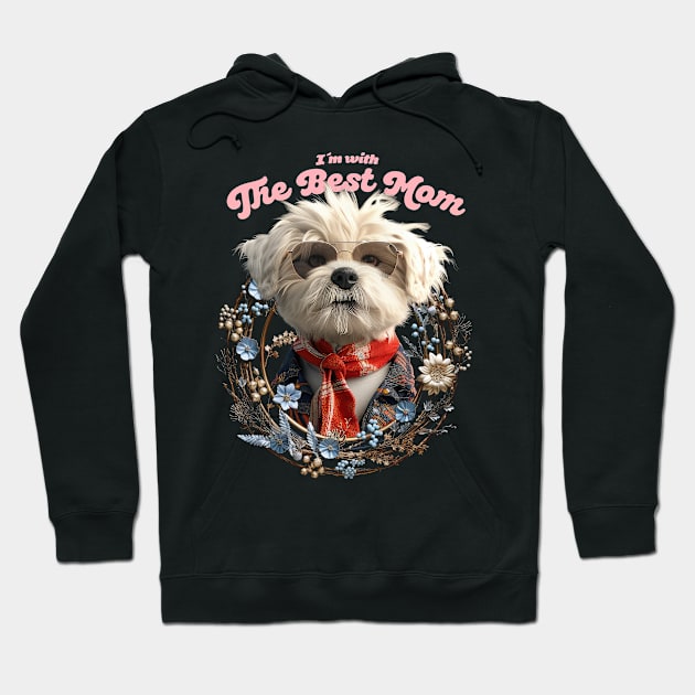 Best Dog Mom 1 Hoodie by Puppy & cute